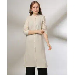 avaasa mix n' match Women Ribbed Long-Line Cardigan-picture-12