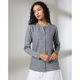 avaasa mix n' match Women Ribbed Cardigan image 1