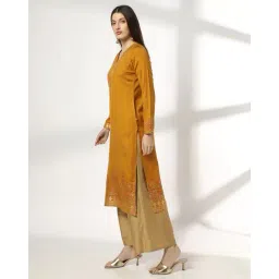 avaasa mix n' match Women V-Neck Straight Kurta image 2