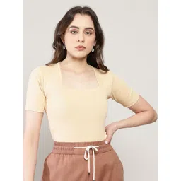 AVANOVA Women Square Neck Ribbed Top-picture-25