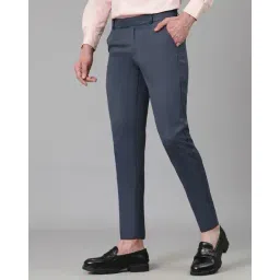avanova Men Relaxed Fit Flat-Front Trousers image 2