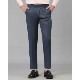 avanova Men Relaxed Fit Flat-Front Trousers image 1
