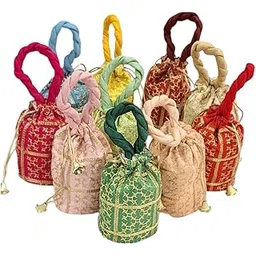 avanti creations Embroidered Potli Batwa Bag Bridal Purse Women Handbag Shagun Pouch Return Gifts Potlis image 1