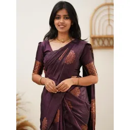 AVANTIKA FASHION Ethnic Motifs Woven Design Zari Kanjeevaram Saree-picture-38