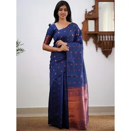 AVANTIKA FASHION Ethnic Motifs Woven Design Zari Kanjeevaram Saree-picture-18