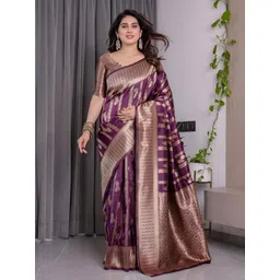 AVANTIKA FASHION Ethnic Motifs Woven Design Zari Pure Kanjeevaram Saree-picture-24