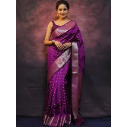 AVANTIKA FASHION Ethnic Motifs Woven Design Zari Pure Silk Kanjeevaram Saree-picture-23