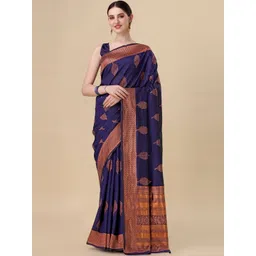AVANTIKA FASHION Ethnic Motifs Zari Art Silk Handloom Kanjeevaram Saree-picture-17