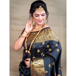 AVANTIKA FASHION Ethnic Motifs Zari Art Silk Handloom Kanjeevaram Saree-picture-12