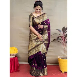 AVANTIKA FASHION Ethnic Motifs Zari Art Silk Heavy Work Kanjeevaram Saree-picture-24
