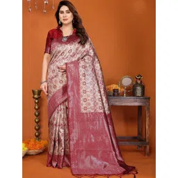 AVANTIKA FASHION Ethnic Motifs Zari Handloom Kanjeevaram Saree-picture-37