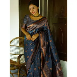 AVANTIKA FASHION Ethnic Motifs Zari Kanjeevaram Saree-picture-29