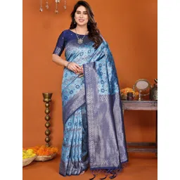 AVANTIKA FASHION Ethnic Motifs Zari Kanjeevaram Saree With Unstithced Blouse Piece-picture-36