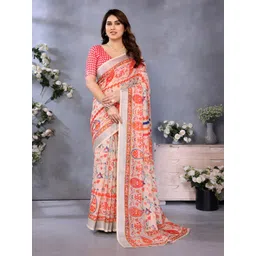 AVANTIKA FASHION Ethnic Motifs Zari Pure Linen Banarasi Saree-picture-27