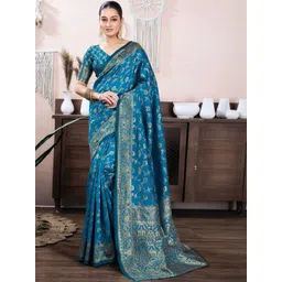 AVANTIKA FASHION Floral Woven Design Zari Pure Silk Kanjeevaram Saree-picture-17