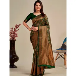 AVANTIKA FASHION Floral Woven Design Zari Pure Silk Kanjeevaram Saree-picture-19