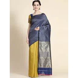 AVANTIKA FASHION Woven Design Zari Half and Half Kanjeevaram Saree-picture-26