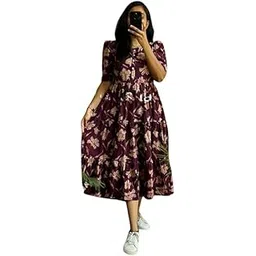 avayayat Women Printed Rayon Anarkali Kurta for Girls Regular Wear Long Kurti-picture-11