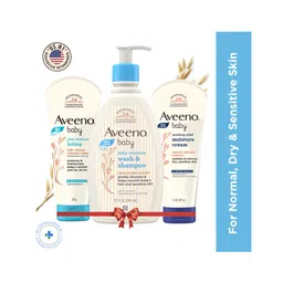 Aveeno Baby Daily Moisturising Bath-354ml & Lotion - 227gm & Cream-227gm-picture-15