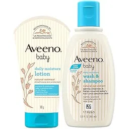 Aveeno Baby Daily Moisture Lotion 100g with Oat Flour, Glycerin, and dimethicone | Aveeno Baby Daily Moisturizing Wash & Shampoo (100ml)-picture-28