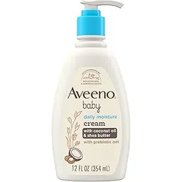 Aveeno Baby Daily Moisturizing Cream with Prebiotic Oat, Coconut Oil & Shea Butter, Gentle Coconut Scent, 12 fl. oz-picture-25