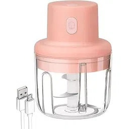 Avenn Electric Mini Garlic Chopper with Pure Copper Motor | Chop, Mince, Puree, Dice | Twin Stainless Steel Blades | Rechargeable Wireless | One Touch Operation (250ml, Multicolor)-image-32