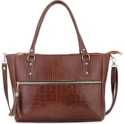 AVERAA Large Capacity Croco Pattern Tote Bags For Womens Big Purses And Handbags Ladies Big Shoulder Bag (Black)-picture-30