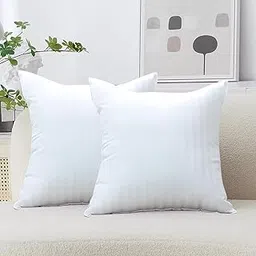 AVI Soft & Fluffy Micorfiber Filled Hotel Quality Premium Cushions Filler Set of 2, 20 x 20 Inch, Decorative Cushion for Sofa, Bed, Throw Pillow Insert, Office, Home Décor Gift (White)-picture-14