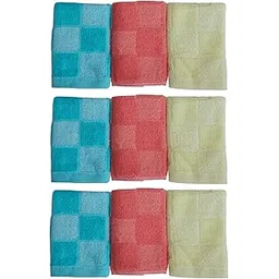 avikar Face Towel Handkerchief Rumal 400GSM Soft and Absorben solid box Printed Face Towels for girls Women's, Kids and Newborn Babies Set of 6 Multicolor-picture-35