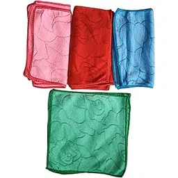 avikar Microfiber Face Towel Handkerchief Rumal 350GSM Extra Soft and Super Absorbent Rose Printed Face Towels for girls Women's, Kids and Newborn Babies (Set of 10 Multicolor)-picture-24