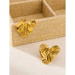 Aviksha Creations 18 k Gold-Plated Contemporary Drop Earrings-picture-16