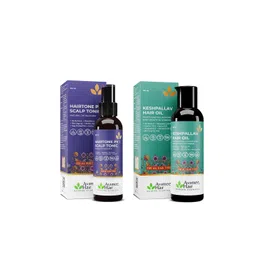 Avimee Herbal Set of Keshpallav Hair Oil & Hairtone PV1 Scalp Spray - 100ml each-image-29
