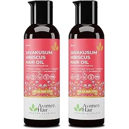 Avimee Herbal Javakusum Hibiscus Hair Oil | For Soft & Silky Texture | Loaded with Vitamin C, Flavonoids, Amino Acids, Mucilage Fiber, and Antioxidants | 100 mL | Pack of 2-image-25