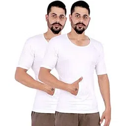 avishiti Men's Cotton Pocket Vests_White_Pack of 2-picture-29