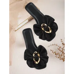 AVIVASTYLE Women Bow Detailed Open Toe Flats-picture-38