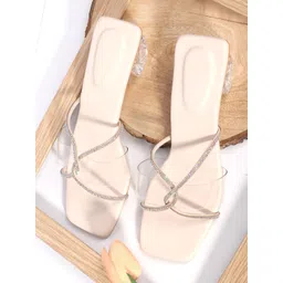 AVIVASTYLE Women Embellished Transparent Block Heels Sandals-picture-31