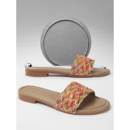 AVIVASTYLE Women Printed Open Toe Flats-picture-31
