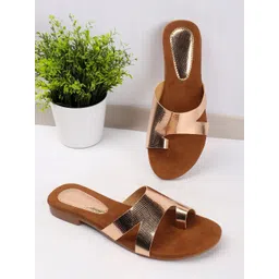 AVIVASTYLE Women Solid Casual One Toe Flats With Buckles-picture-17