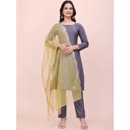 AVNISA ENTERPRISE Embroidered Dupatta with Thread Work-picture-45