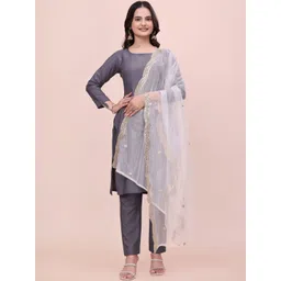 AVNISA ENTERPRISE Embroidered Dupatta with Thread Work-picture-53