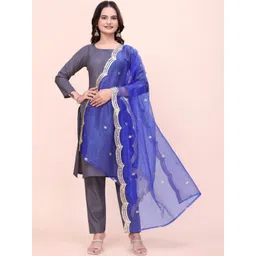 AVNISA ENTERPRISE Embroidered Dupatta with Thread Work-picture-28