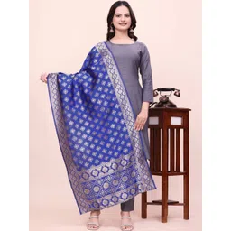 AVNISA ENTERPRISE Ethnic Motifs Woven Design Dupatta-picture-29