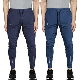 avolt Pack of 2 Men Solid Blue Track Pants-picture-23