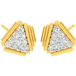 avsar Avsar Real Gold and Diamond Nitisha Earring AVE317YB Yellow Gold 14kt Cubic Zirconia Stud Earring-image-19