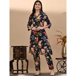 AVYCO Printed Pure Cotton Tunic With Trouser Co-Ords-picture-23