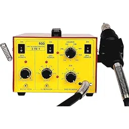 AVYRDO Professional 3-in-1 SMD Rework Station 900, Hot Air Gun and Micro Soldering Iron with Eliminator, Heat Temperature 150-500°C For Repairing (Machine Color May Vary)-picture-24