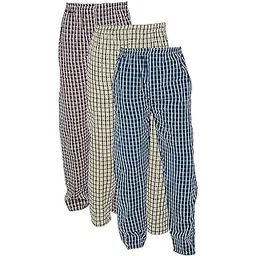 awala fashion Men's Cotton Checkered Printed Pyjama Lower Pants Pack of- 3-picture-18