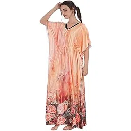 awani trends Women’s Kaftan Nighty for Women Serena Fabric Nightwear | Free-Size Long Printed Kaftan for Women | Soft & Breathable Sleepwear for Daily Use-picture-23