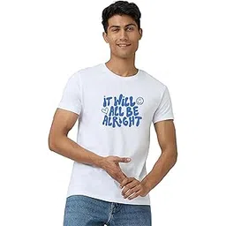 It Will All Be Alright Regular Fit Pure Cotton White Tshirt Soft & Stylish Casual Wear Trendy Solid Tee for Men & Women Semi-Formal Unisex T-Shirt-image-35