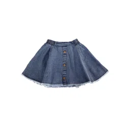AWW HUNNIE Girls Denim Flared Knee-Length Skirts-picture-27